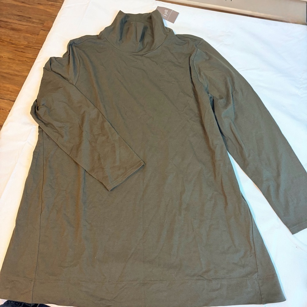 J. Jill Olive Green Turtleneck Top